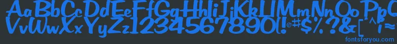 EmRegularTtstd Font – Blue Fonts on Black Background