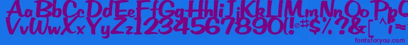 EmRegularTtstd Font – Purple Fonts on Blue Background