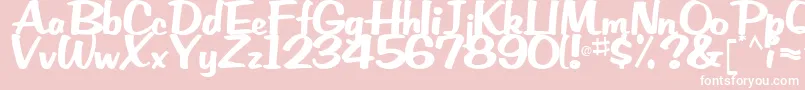 EmRegularTtstd Font – White Fonts on Pink Background