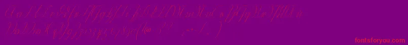 Wiegelkurrent Font – Red Fonts on Purple Background