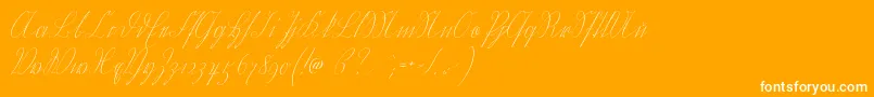 Wiegelkurrent Font – White Fonts on Orange Background