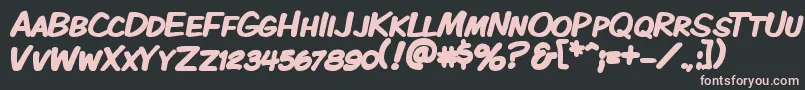 KomikaDisplayKapsBold Font – Pink Fonts on Black Background