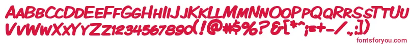 KomikaDisplayKapsBold Font – Red Fonts on White Background