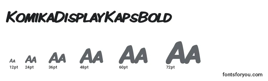 Размеры шрифта KomikaDisplayKapsBold