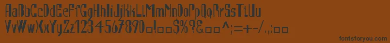 Czcionka AutomatLtRegularAlternate – czarne czcionki na brązowym tle