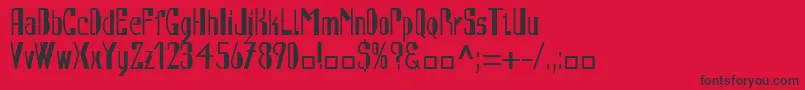 AutomatLtRegularAlternate Font – Black Fonts on Red Background