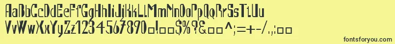 AutomatLtRegularAlternate Font – Black Fonts on Yellow Background