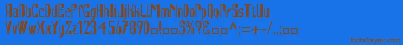 AutomatLtRegularAlternate Font – Brown Fonts on Blue Background