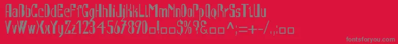 フォントAutomatLtRegularAlternate – 赤い背景に灰色の文字