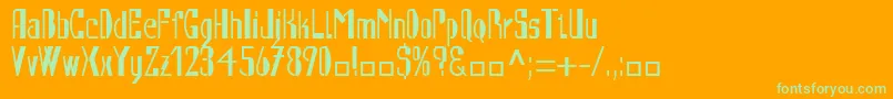 AutomatLtRegularAlternate Font – Green Fonts on Orange Background