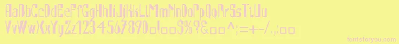 AutomatLtRegularAlternate Font – Pink Fonts on Yellow Background