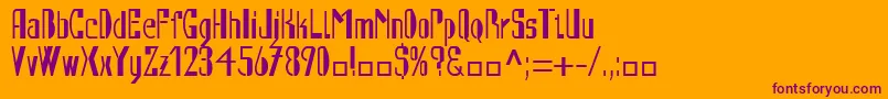 AutomatLtRegularAlternate-Schriftart – Violette Schriften auf orangefarbenem Hintergrund