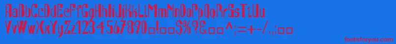 AutomatLtRegularAlternate Font – Red Fonts on Blue Background