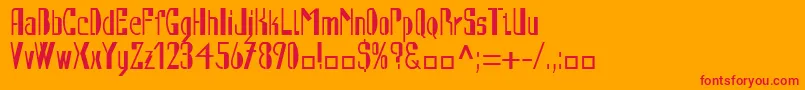 AutomatLtRegularAlternate Font – Red Fonts on Orange Background