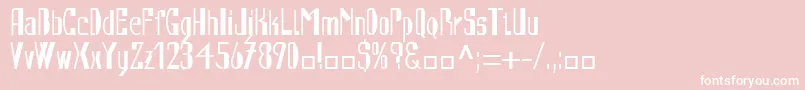 AutomatLtRegularAlternate-Schriftart – Weiße Schriften auf rosa Hintergrund