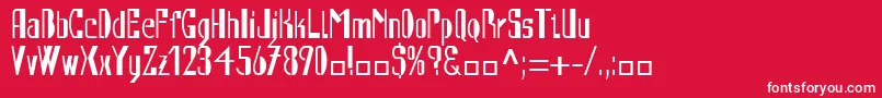 AutomatLtRegularAlternate Font – White Fonts on Red Background