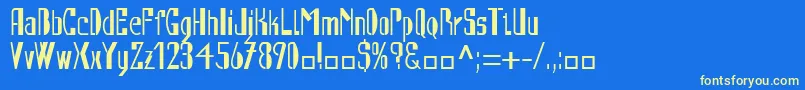 AutomatLtRegularAlternate Font – Yellow Fonts on Blue Background