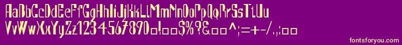 AutomatLtRegularAlternate Font – Yellow Fonts on Purple Background