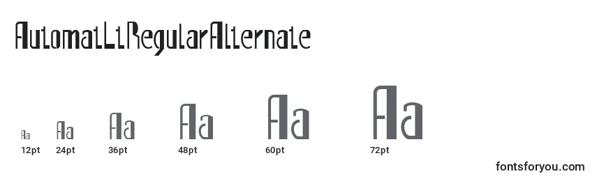 Размеры шрифта AutomatLtRegularAlternate