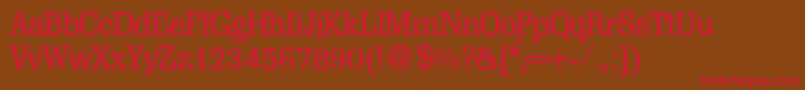 S671SlabRegular Font – Red Fonts on Brown Background