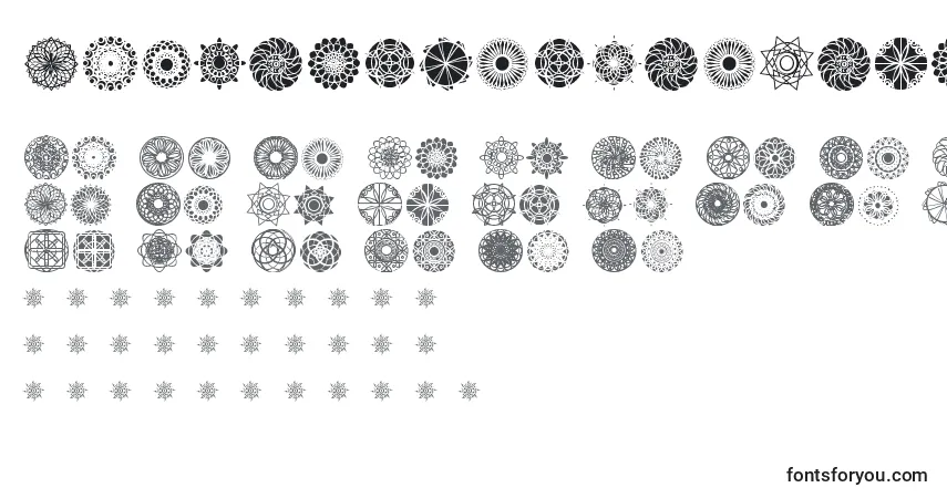 KaleidoscopicMind-fontti – aakkoset, numerot, erikoismerkit