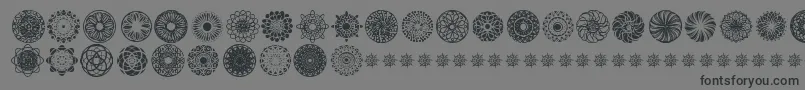 Czcionka KaleidoscopicMind – czarne czcionki na szarym tle