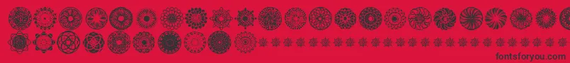 KaleidoscopicMind Font – Black Fonts on Red Background