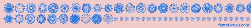 KaleidoscopicMind Font – Blue Fonts on Pink Background