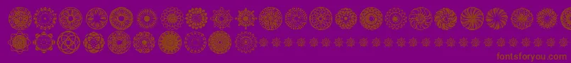 KaleidoscopicMind Font – Brown Fonts on Purple Background