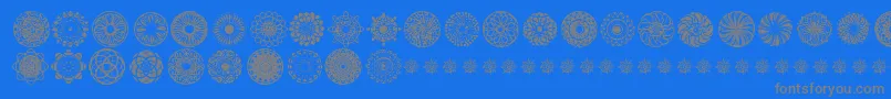 Czcionka KaleidoscopicMind – szare czcionki na niebieskim tle