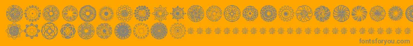Подробнее о шрифте KaleidoscopicMind Шрифт KaleidoscopicMind – серые шрифты на оранжевом фоне