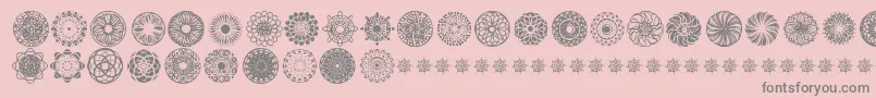 Шрифт KaleidoscopicMind – серые шрифты на розовом фоне