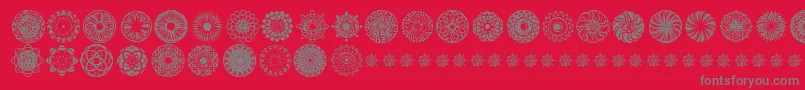Шрифт KaleidoscopicMind – серые шрифты на красном фоне