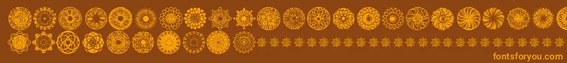 Шрифт KaleidoscopicMind – оранжевые шрифты на коричневом фоне