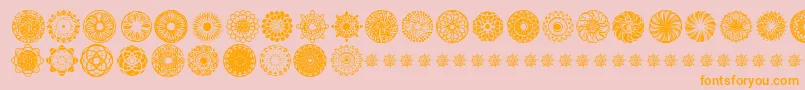 Police KaleidoscopicMind – polices orange sur fond rose