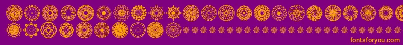 KaleidoscopicMind Font – Orange Fonts on Purple Background