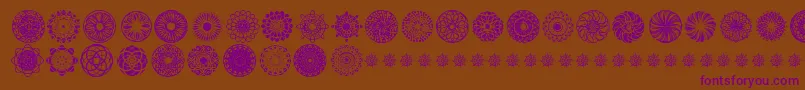 KaleidoscopicMind Font – Purple Fonts on Brown Background