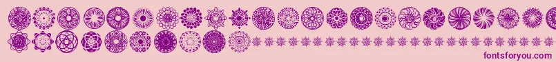 Czcionka KaleidoscopicMind – fioletowe czcionki na różowym tle