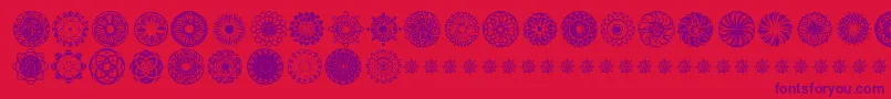 Police KaleidoscopicMind – polices violettes sur fond rouge