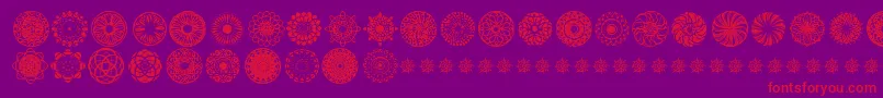 KaleidoscopicMind Font – Red Fonts on Purple Background