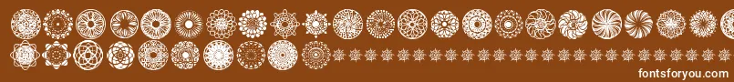 KaleidoscopicMind Font – White Fonts on Brown Background