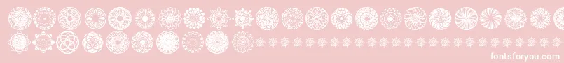 KaleidoscopicMind-Schriftart – Weiße Schriften auf rosa Hintergrund