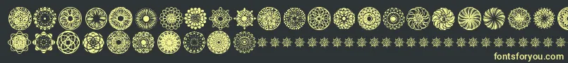 Czcionka KaleidoscopicMind – żółte czcionki na czarnym tle