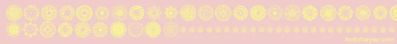 KaleidoscopicMind Font – Yellow Fonts on Pink Background