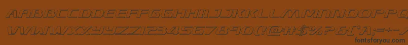 Skymarshal3Dital Font – Black Fonts on Brown Background