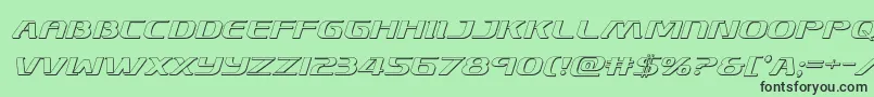 Skymarshal3Dital Font – Black Fonts on Green Background