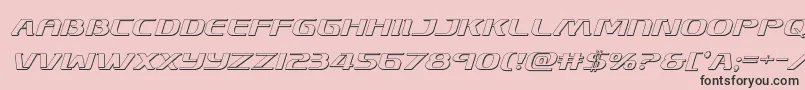 Skymarshal3Dital Font – Black Fonts on Pink Background