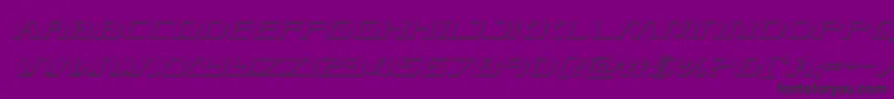Skymarshal3Dital Font – Black Fonts on Purple Background