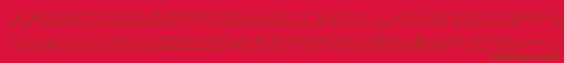Skymarshal3Dital Font – Brown Fonts on Red Background