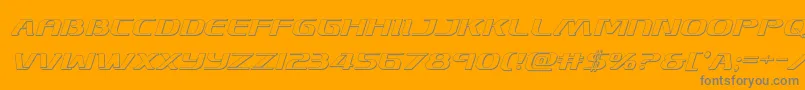 More about Skymarshal3Dital Font Skymarshal3Dital Font – Gray Fonts on Orange Background